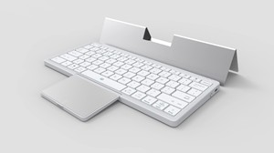 Clavier sans fil 78 touches avec pavé tactile, étui en cuir, clavier portable mini pliable pour iPad, tablette, téléphone, ordinateur portable, bureau - Product Image 3