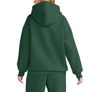 ODM Factory Unisex Sweat Shirt Heavy French Terry Hoodie Female Sweatshirt 400gsm Cotton Custom Women's <b>Hoodies</b> Without <b>Strings</b> - Product Image 4