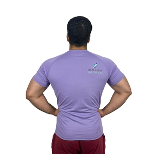 เสื้อรัดกล้ามเนื้อออกกำลังกายแบบแห้งเร็ว พิมพ์โลโก้ได้ตามต้องการ แขนสั้น สำหรับเล่นกีฬา - Product Image 2