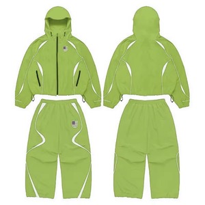 Chándal cortavientos 100% nailon, pantalón y chaqueta con capucha, chándal cortavientos impermeable para hombre - Product Image 4