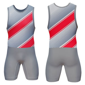 Singlet de Lucha Libre Unisex para Adultos, Transpirable, Duradero, Ligero, de Secado Rápido, 100% Poliéster, con Logotipo Frontal Impreso por Descarga - Product Image 3