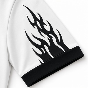 ASH EMPIRE เสื้อยืดแขนสั้นพิมพ์ลายเสือดำสีขาวขนาดใหญ่สำหรับผู้ชายสตรีทแวร์เสื้อเจอร์ซีย์คอกลมระบายอากาศได้ดี - Product Image 6