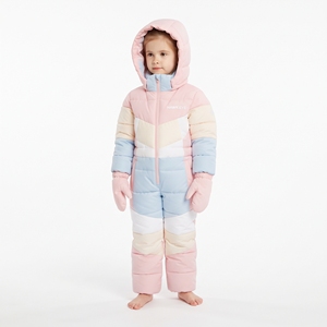 Mono de esquí para niñas HAWK EYE con bloques de color, capucha, cremallera, aislamiento sintético, impermeable, cortavientos y transpirable - Tex para niños - Product Image 2