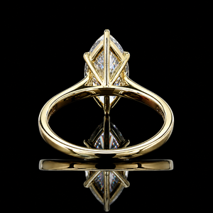 Bague de fiançailles pour femme en or blanc avec diamant taille marquise, style classique, diamant solitaire certifié IGI - Product Image 3