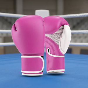 Gants de boxe Muay Thai professionnels en polyuréthane de haute qualité avec sangle de poignet réglable pour entraînement unisexe et utilisation sur sac de sable (Marque privée) - Product Image 3