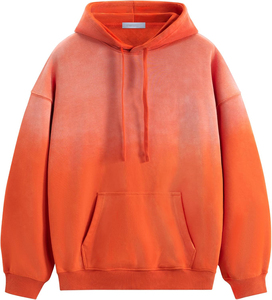 Sudadera con Capucha de Alta Calidad con Logotipo Personalizado, Estilo Urbano, de Felpa, Vintage, de Doble Capa, Lavada al Ácido, con Bolsillos Desgastados - Product Image 1