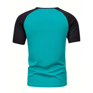 Summer Men's Casual Golf for T-<b>Shirts</b> Washed Blank Stand Collar Crocheted Polyester/Cotton Breathable Custom Sports Fitness - Product Image 3