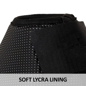 2026 High Quality Customized Wholesale <b>Black</b> PVC Horse Bell Boots with Mesh and <b>Velcro</b> Straps - Product Image 4