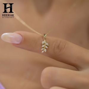 Leaf Lab Grown Diamond Pendant Necklace for Women Nature Inspired Fine Jewellery Custom Jewellery <b>Gift</b> For Women - Product Image 4
