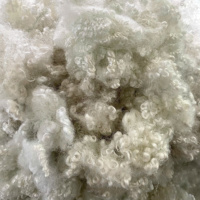 Fibre de polyester creuse conjuguée recyclée 100% PET, provenant de fragments de bouteilles, matière de rembourrage brute, couleur blanc pur, taille