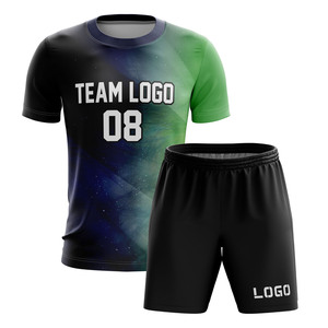 Uniforme de football sur mesure de qualité supérieure, 100% polyester, séchage rapide, vêtements d'entraînement unisexes avec logo sur le devant - Product Image 1