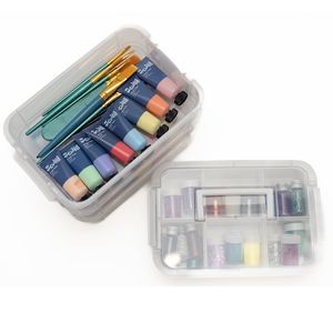 Organizzatore in Plastica Trasparente a 4 Livelli Impilabile per Conservazione di Articoli per Hobby e Artigianato - Product Image 3