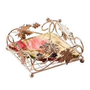 Brass Made Hammered Design Napkin Holder Tissue Dispenser Stand for Kitchen Hotel Restaurant <b>Table</b> Countertop Napkin Holder - Product Image 2