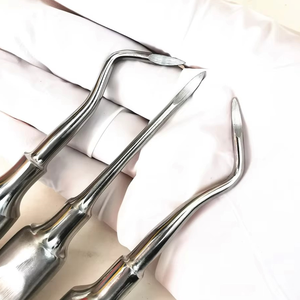 Kit professionnel de 3 outils dentaires en acier inoxydable pour extraction dentaire : forceps et élévateur radiculaire courbé - Product Image 5