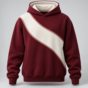เสื้อแจ็คเก็ตฮู้ดดี้สไตล์วาร์ซิตี้สีสันตามสั่ง พร้อมแขนเสื้อแบบแร็กแลนสีเทา ติดกระดุมแป๊ก และปลายแขนเสื้อแบบริบ - Product Image 3