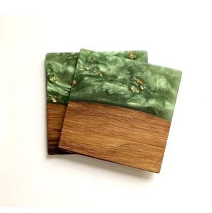 Lot de sous-verres en résine époxy avec support en liège, résistants à la chaleur, commande en gros, directement de l'usine - Product Image 4