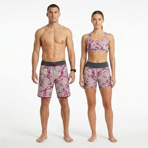 Shorts de bain écologiques pour hommes avec logo sur le devant, séchage rapide, pour la plage et le bord de piscine, confort optimal - Product Image 4