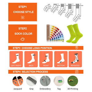 Chaussettes en coton doux sur mesure pour hommes, logo et couleurs personnalisés, tissu tricoté avec design personnalisé - Product Image 6