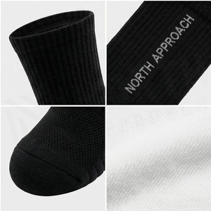 Crew <b>Socks</b> Geometric Pattern Blue Breathable <b>Running</b> <b>Socks</b> for Adults Spring Season - Product Image 4