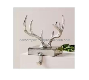 SOPORTE DE CALZADO NAVIDAD DECORATIVO HECHO A MANO GANCHO METÁLICO FUNDIDO CHAPADO EN PLATA FORMA PERSONALIZADA y - Product Image 3