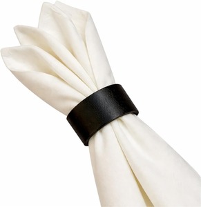 Ensemble de 12 anneaux de serviette en bois noir modernes, décoration de table minimaliste, porte-serviettes réutilisables pour mariages, événements et fêtes - Product Image 2