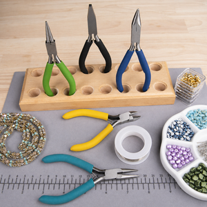 Professional Stainless Steel Jewelry <b>Pliers</b> <b>Set</b> 5 Piece Color Coded 5 Inch Chain Nose Nose Flat Nose Bent Nose Cutter for DIY - Product Image 5