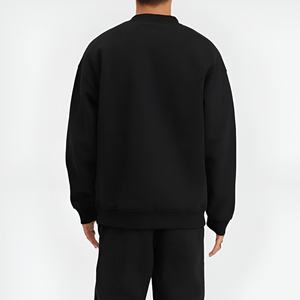 Sudadera de Cuello Redondo Lisa Extra Grande para Hombre, de Alta Calidad, Algodón y Felpa, Estilo Urbano, Unisex, Invierno, Venta al Por Mayor, OEM - Product Image 3