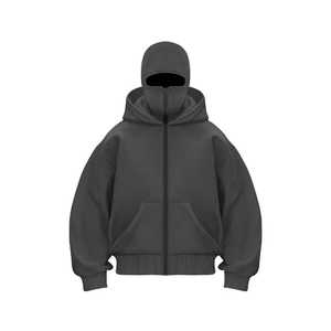 Sudadera con capucha unisex tipo balaclava, con cremallera, informal, de manga larga, a prueba de viento, para invierno. - Product Image 5