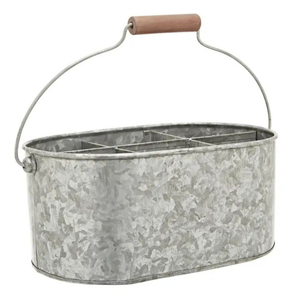 Porta Cubiertos Metálico Estilo Rústico, Porta Cubiertos Galvanizado de Alta Calidad para Cocina, Restaurante o Eventos - Product Image 5