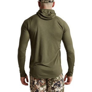 Chaqueta Softshell con Capucha para Hombre, Color Verde Oliva, Manga Larga, Transpirable, para Caza al Aire Libre, Temporada de Otoño - Product Image 4