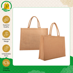 Indian Supplier Selling High Quality Reusable Waterproof Jute Tote Grocery <b>Bag</b> <b>Foldable</b> Geometric Promotional Shopping Tote <b>Bags</b> - Product Image 3