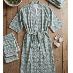 Oferta Especial: Bata de Mujer con Estampado Floral, Largo hasta la Rodilla, de Algodón y Fibra de Bambú, Cuello en V, Manga Tres Cuartos, Suave y Casual, para Primavera - Product Image 6