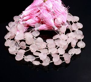 Natural <b>Rose</b> Quartz Heart Beads 12mm Pink Quartz Gemstone Carved Beads Heart Shape Crystal Beads Wholesale Bulk 8 Inch Strand - Product Image 2