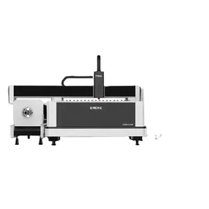 Venta caliente de alta calidad 4KW de doble uso para tubería de metal y máquina de corte por láser de fibra de hoja con dispositivo giratorio