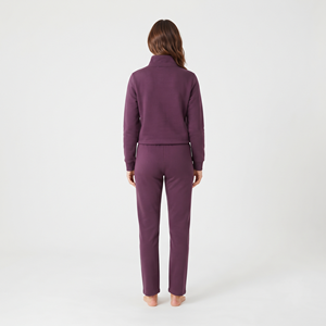 Suéter de punto suave de alta calidad para mujer con cuello alto y media cremallera, cinturón con cordón, informal, para primavera, ropa de estar por casa, chándal - Product Image 2
