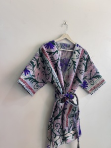 Vintage Indian Suzani Kanth Handmade <b>Boho</b> Jacket Breathable Recycled Jacket - Product Image 6
