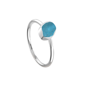 Premium 925 Plata de Ley suave cabina bisel ajuste apilable anillo Paraiba apatita piedra preciosa pera ovalada mujeres fiesta paquete 12 - Product Image 1