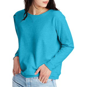 Sweat-shirt à col rond en corail, coupe classique, tricoté, 100% coton, manches longues, couleur unie, vêtement d'automne unisexe - Product Image 2