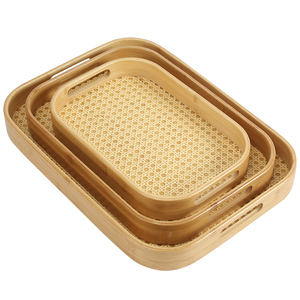 Large Rectangular Wooden Serving Tray Handmade <b>Rustic</b> Decorative Breakfast Tray for Bed Kitchen Dining <b>Coffee</b> <b>Table</b> - Product Image 1