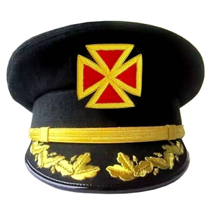 Gorra de fatiga de los Grandes Caballeros Templarios, bordada a mano con motivos vinícolas, insignia masónica, sombrero ceremonial de la Comandancia, calidad premium - Product Image 6