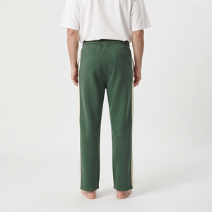 Stacked Men's Oversized Cotton Sweatpants Baggy <b>Wide</b> <b>Leg</b> <b>Joggers</b> Side Stripe Casual Streetwear Trousers - Product Image 5
