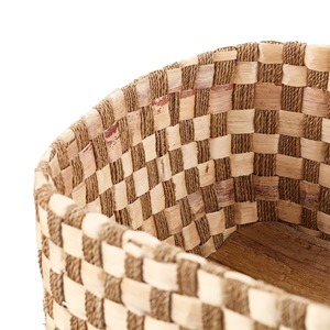 Set of 2 checkered <b>baskets</b> made of seagrass and water hyacinth Handmade <b>Storage</b> <b>Basket</b> Wholesale eco-friendly Made in Vietnam - Product Image 3
