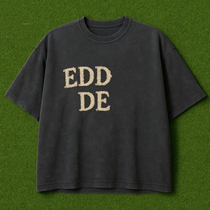 100%Cotton Oversized Heavyweigh <b>Tshirt</b> for Men Drop Shoulder Custom logo Vintage Acid Wash T-shirt - Product Image 3