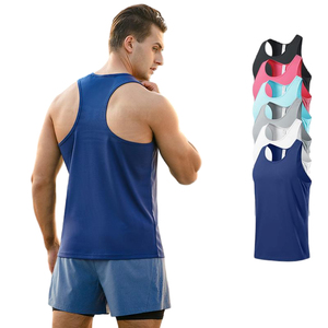 Men Solid Mesh <b>Singlets</b> Quick Dry 100% Cotton <b>Running</b> Tank Tops Breathable Casual Stringers Custom Logo Anti-Pilling Customized - Product Image 2
