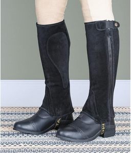 Guêtres d'équitation professionnelles en cuir véritable sur mesure, demi-guêtres de haute qualité LHC-0036 - Product Image 4