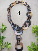 MN EXPORTS Collier à maillons en corne de vache naturelle fait main pour femme, cadeau tendance, bijoux les plus vendus