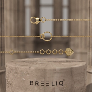 14K <b>Solid</b> <b>Gold</b> Circle Link <b>Bracelet</b> Minimalist Chain <b>Bracelet</b> for Women Dainty Link Jewelry OEM ODM Wholesale - Product Image 3