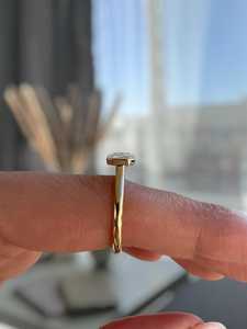 Modern Style VS1 Emerald Cut Diamond Ring For Women's Lab Grown 1.01CT With 14K Solid Gold Partywear Jewelry For Girlfriends - Product Image 3