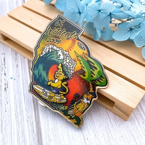 Insignia de metal con estampado de pin de solapa personalizado a la moda - Product Image 2