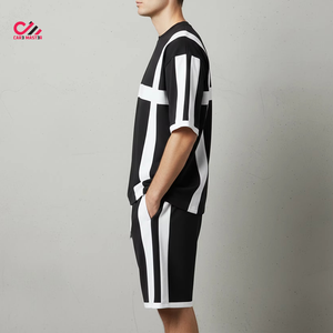 Summer Men Sets <b>Short</b> Sleeve T Shirts Wide Leg <b>Shorts</b> Two Piece Suits Breathable Man Casual Loose <b>Shorts</b> and Shirts Set 2026 - Product Image 3